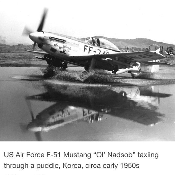 Vintage aviation glassware OL’ NADSOB Air Force Mustang - Picture 6 of 6